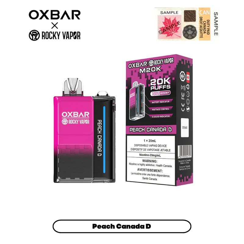 *EXCISED* Disposable Vape Oxbar M20K Peach Canada D Box of 5