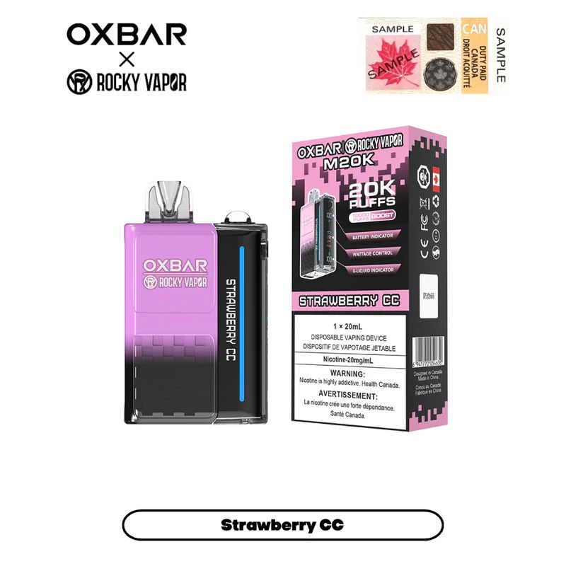 *EXCISED* Disposable Vape Oxbar M20K Strawberry CC Box of 5