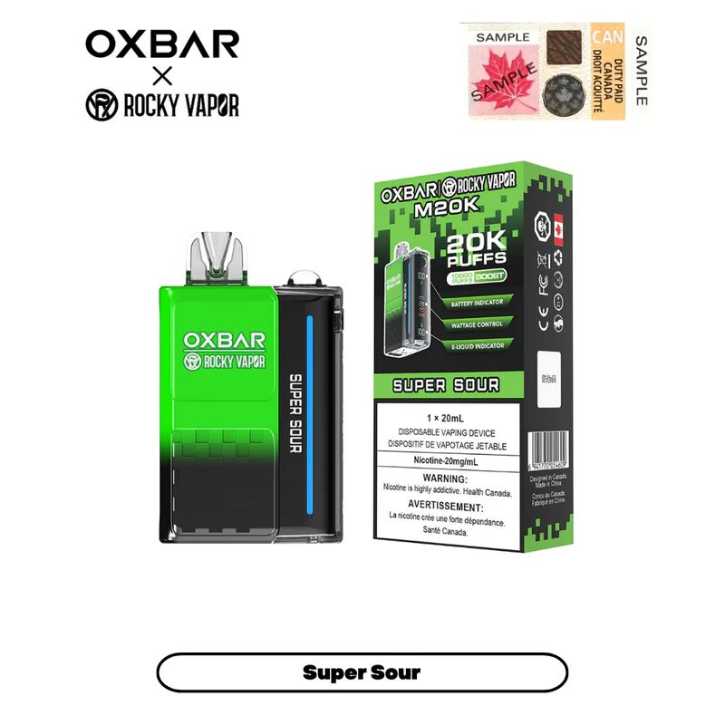 *EXCISED* Disposable Vape Oxbar M20K Super Sour Box of 5
