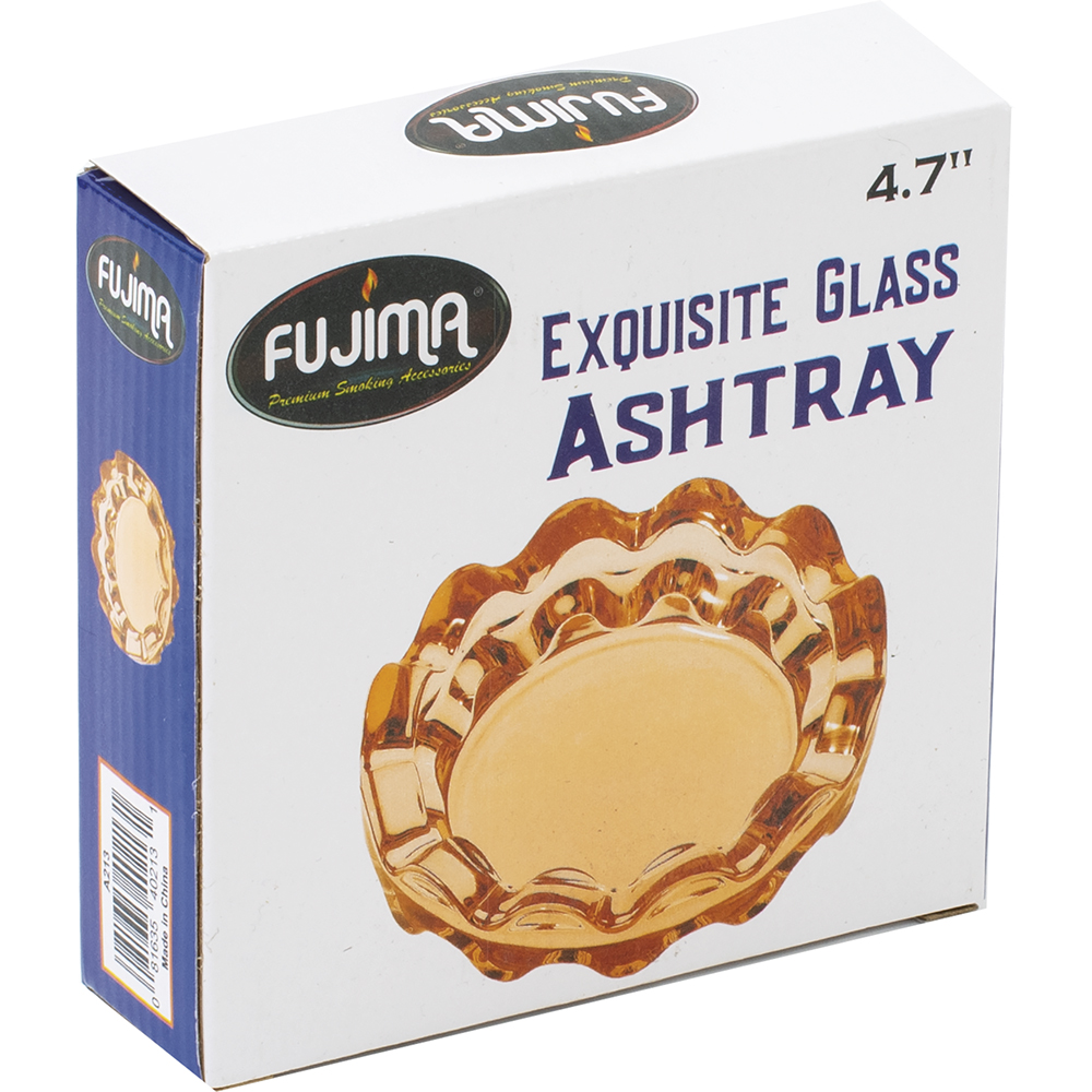 Ashtrays Fujima Wave Electroplated Glass 4"
