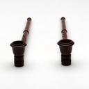 11" Ebony Wood Carved Pipe