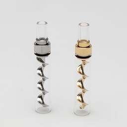 [mq149] Mini Glass Blunt With Corkscrew Twist