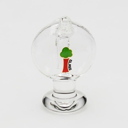 [mqa040] StreeT Glass Medium Oval Doobie Bubbler