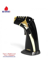 [npt005g] Newport Zero Triple Flame Torch Black and Gold