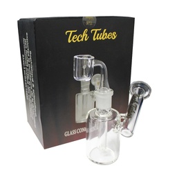 [tebc002] Glass Concentrate Rig Tech Tubes 2.5" Cylinder Sidecar