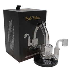 [tebc004] Glass Concentrate Rig Tech Tubes 6" Can Bent Neck Quad Inline