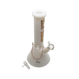 [teb005f] Glass Bong Tech Tubes 12" Full Colour Beaker White