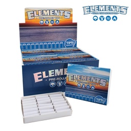 [h555b] Rolling Tips Elements Pre-Rolled Unbleached