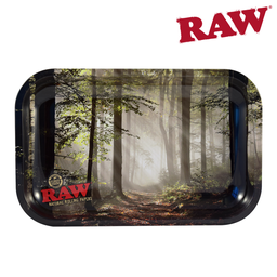 [hi010] Rolling Tray Raw Smokey Trees SM 11" x 7" x 0.8"