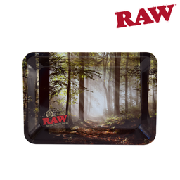 [hi012] Rolling Tray Raw Smokey Trees Mini 7.2" x 5" x 0.88"