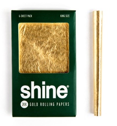 [sh014b] Shine 24k Gold Six-Sheet Pack King Size Rolling Papers Box/24