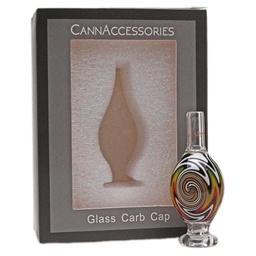 [caa057] CannAccessories Glass Globe Directional Airflow Carb Cap Reversal Pattern