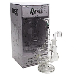 [trbc014] Glass Rig Tree Glass 11" Inline Cakecycler with Banger