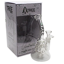 [trbu019] Tree Glass 10" Perked Fabrige Beaker Bubbler