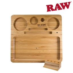 [hi015] Rolling Tray Raw Natural Bamboo