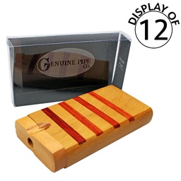 [gpd001b] Dugout Genuine Pipe Co Light Teak Quad Stripe - Large - Display/12