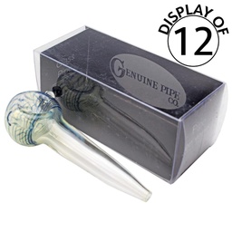 [gpg007b] Glass Pipe Genuine Pipe Co 3" Fumed Straight - Display/12