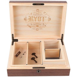[ry210] RYOT Humidor Combo Box in Walnut - 8x11 with 4x7 Screen Box