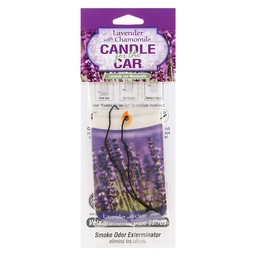 [top001h] Odor Eliminator - Smoke Odor - Candle for the Car - Lavender with Chamomile