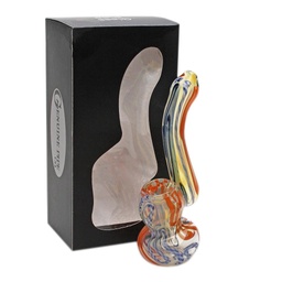 [gpb002swl] Glass Bubbler Genuine Pipe Co Mini Stand Up Bubbler Swirl