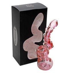 [gpb004] Glass Bubbler Genuine Pipe Co Gold Fumed Stand Up Bubbler