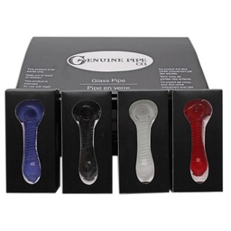 [gpg016b] Glass Pipe Genuine Pipe Co 4" Colour Corkscrew - Display/12