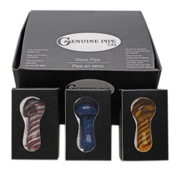 [gpg019b] Glass Pipe Genuine Pipe Co 2.5" Striped - Display/12