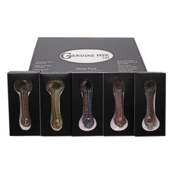 [gpg020b] Glass Pipe Genuine Pipe Co 4" Dotted Raked - Display/12