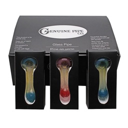 [gpg023b] Glass Pipe Genuine Pipe Co 4" Fumed and Tipped - Display/12