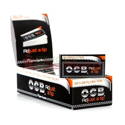 [ocb006b] Rolling Papers OCB Black Premium Long Filter Tips Booklets Box Of 25