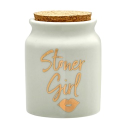 [fct013] Ceramic Stoner Girl Stash Jar