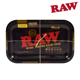 [hi016] Rolling Tray Raw Black Small 11" x 7" x 0.8"
