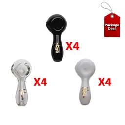 [tegp002mix-b12] KIT: *MIX COLOUR CASE OF 12* Glass Pipe Tech Tubes 3.5"