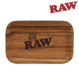 [h713] Raw Wood Rolling Tray Small - 11" x 7" x 0.88"