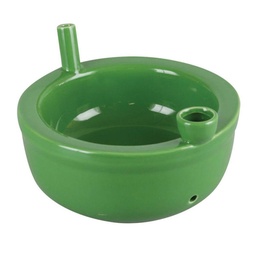 [fct031] Ceramic Cereal Green Bowl Pipe