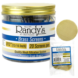 [rdsc10812-b36] Randy's Screens - Metal - Brass 0.812 - 36 x 20PK