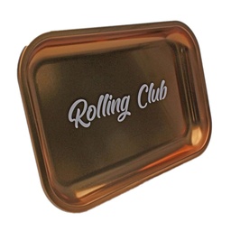 [rctr004] Rolling Club Metal Rolling Tray - Medium - Gold