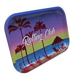 [rctr008] Rolling Club Metal Rolling Tray - Medium - Paradise City