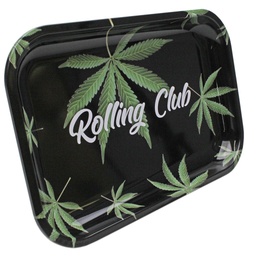 [rctr011] Rolling Club Metal Rolling Tray - Medium - Leaves