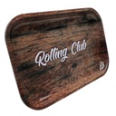 Rolling Club Metal Rolling Tray - Medium - Woodgrain