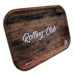 [rctr013] Rolling Club Metal Rolling Tray - Medium - Woodgrain