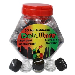 [dw072f] Storage Jar Glass Screw Top 5ml Fish bowl/35pcs