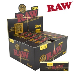 [h766b] Rolling Filters Raw Black Tips - Box/50