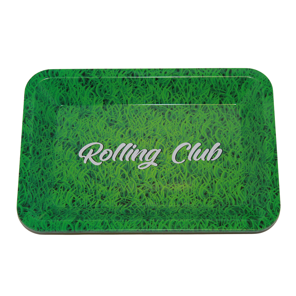 [rctr018] Rolling Club Metal Rolling Tray - Small - Grass