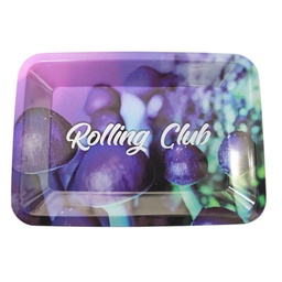 [rctr020] Rolling Club Metal Rolling Tray - Small - Magical Mushrooms