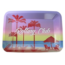 [rctr021] Rolling Club Metal Rolling Tray - Small - Paradise City