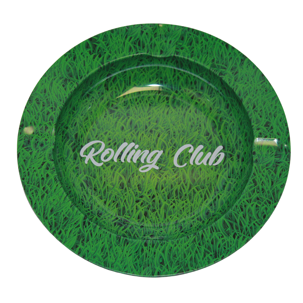 [rcac005] Rolling Club Metal Ashtray - Small - Grass