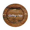 Rolling Club Metal Ashtray - Small - Woodgrain