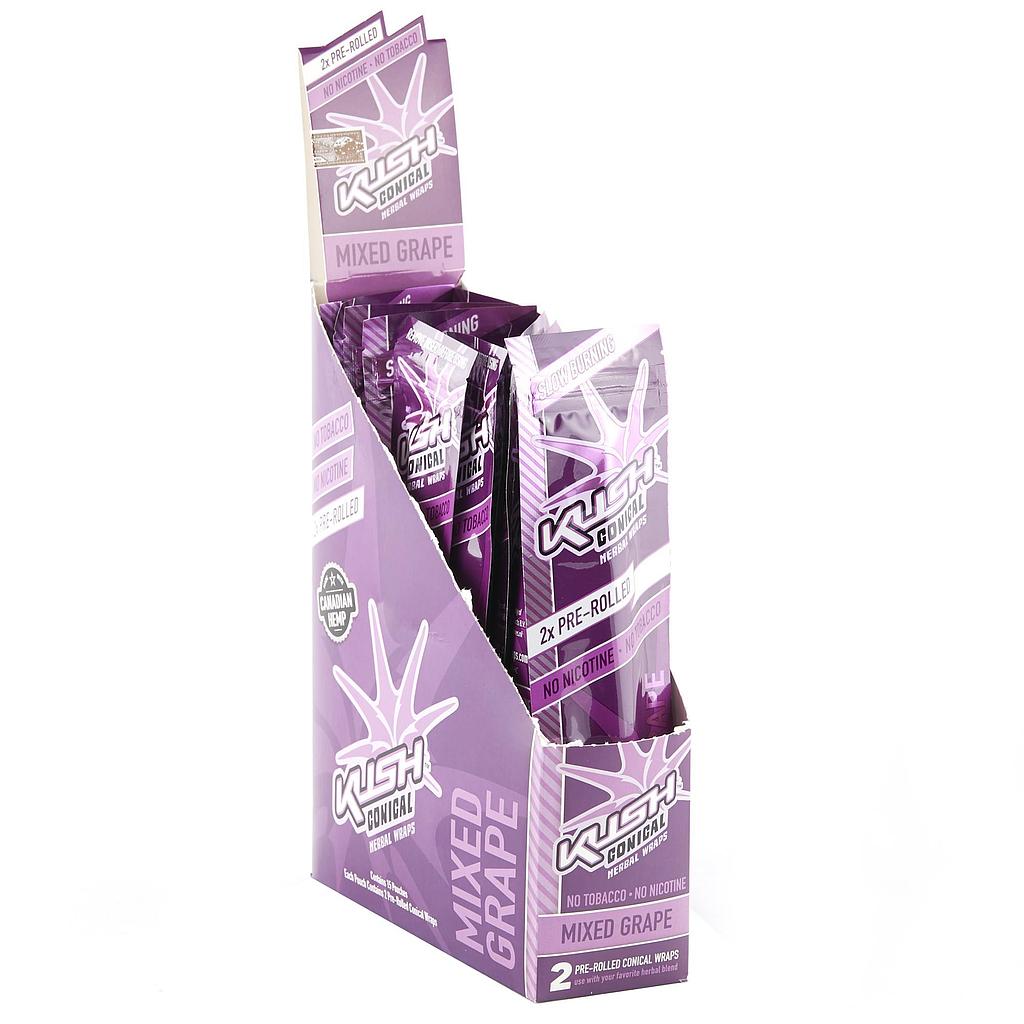 Hemp Wrap Kush Cones Grape Box Of 15
