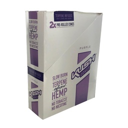 [kuhw020b] Hemp Wrap Kush Cone Terpenes Purple Box of 15